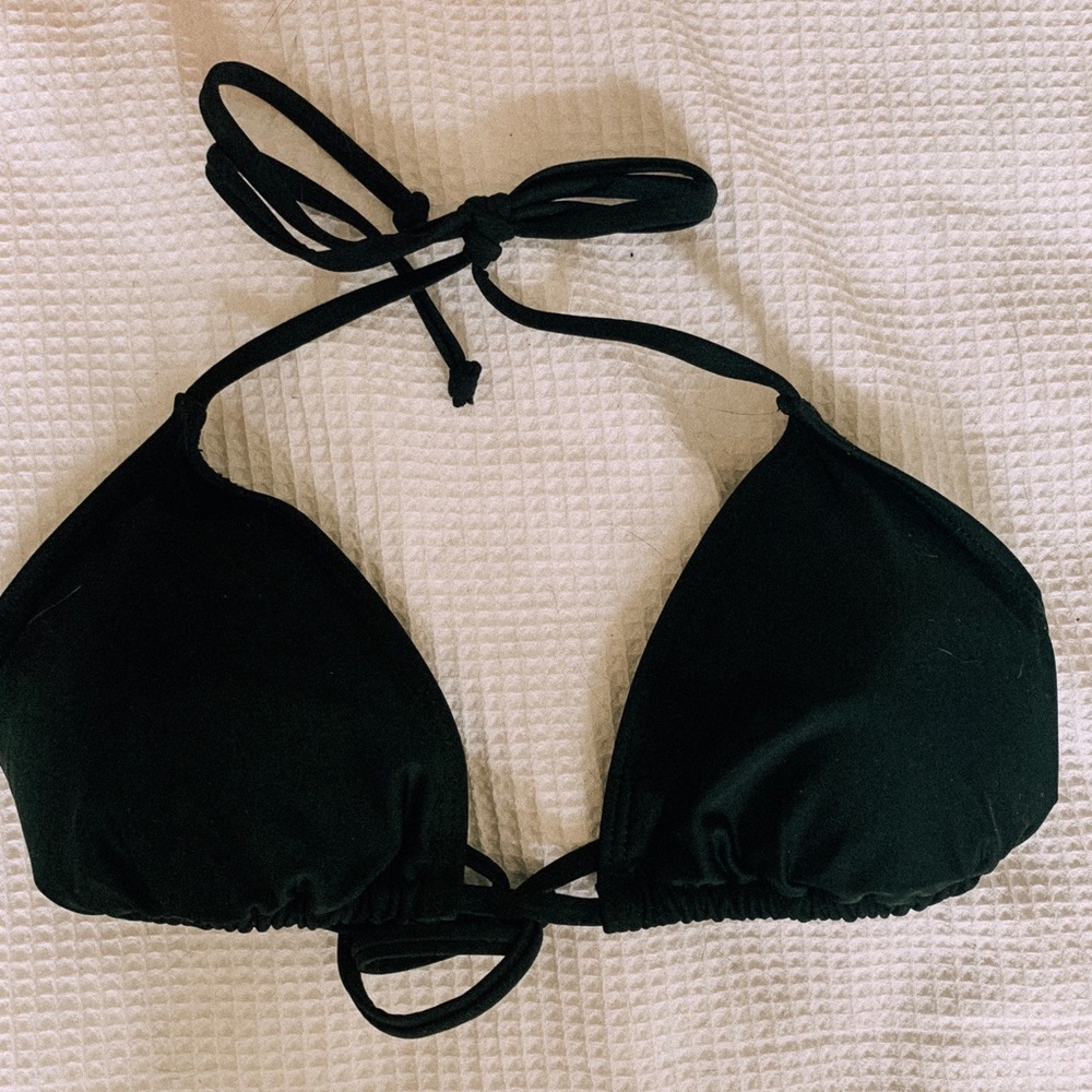 Halter Black Bikini Top